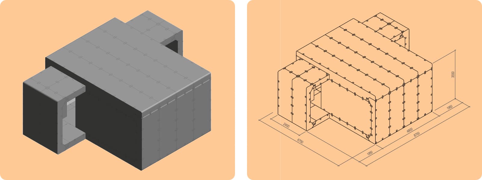 Anti-radiation shelter ARCA MAX 6.0 · 40 persons