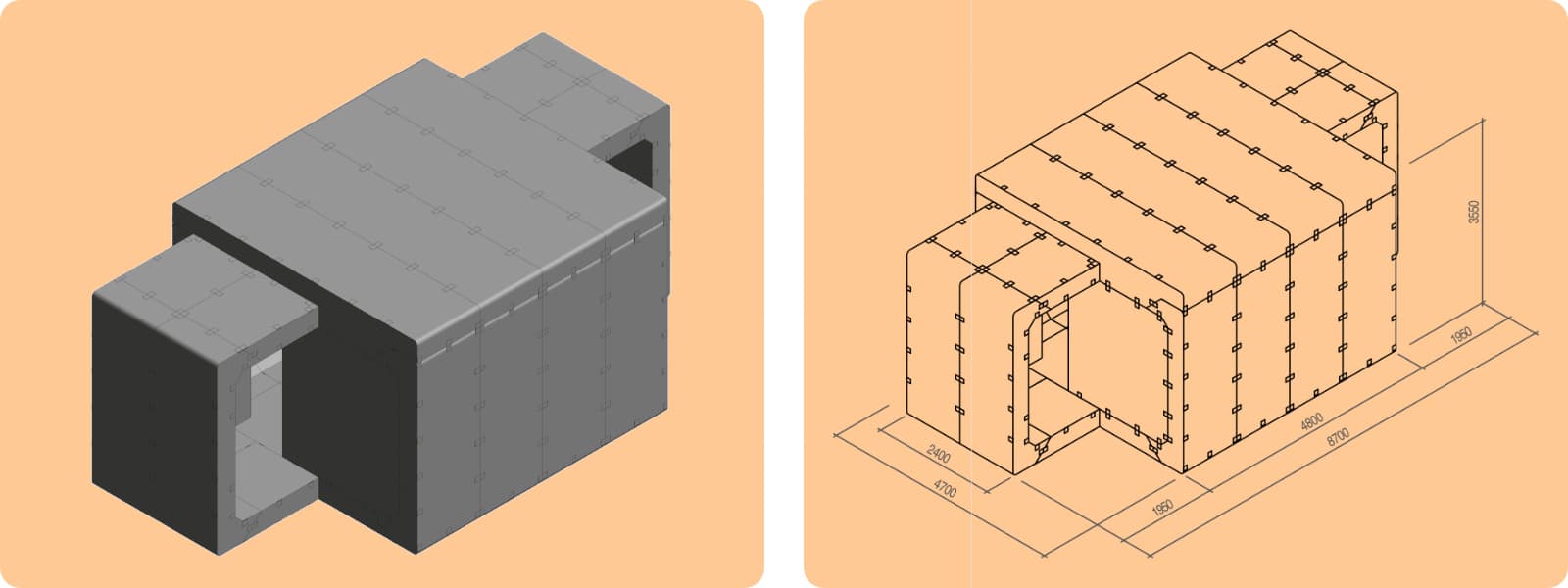 Certified anti-radiation shelter ARCA SPACE 4.0 · 27 persons