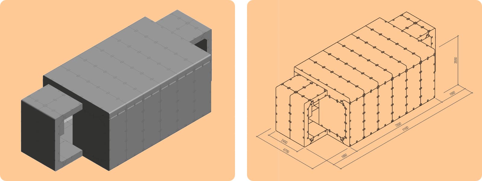 Certified anti-radiation shelter ARCA SPACE 4.0 · 43 persons