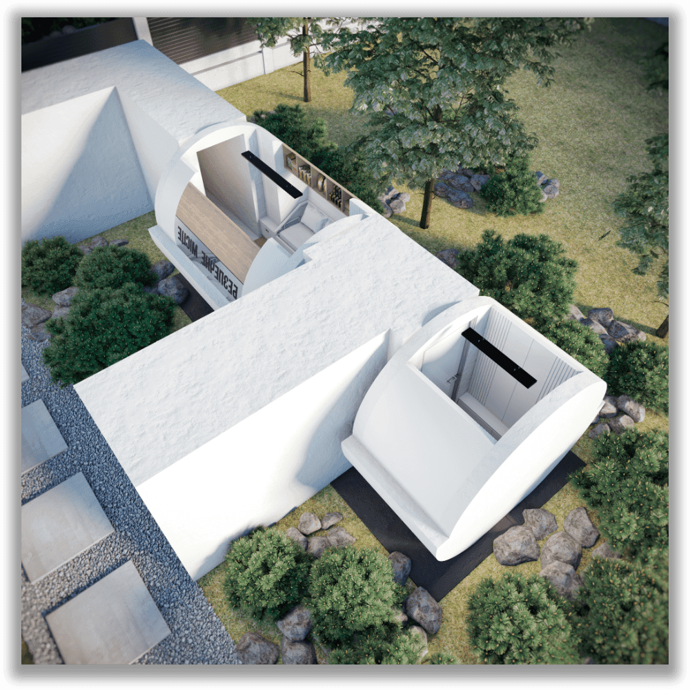 Rapid-build modular shelter up to 35 persons