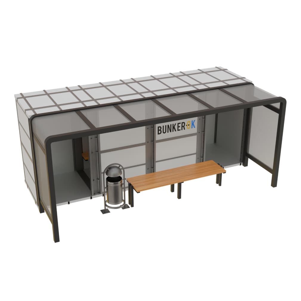 Shelter & transit stop Sota Compact Nova Station (4 sections)